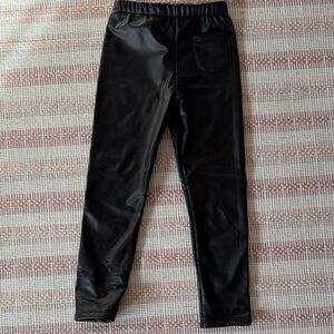 Zara Kids Black Faux Leather Pants